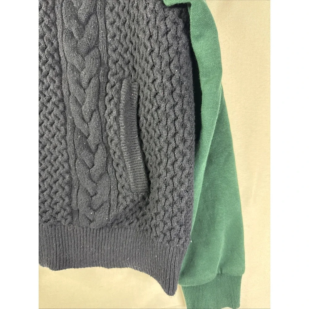 Tommy Hilfiger Cable Knit Weave Full Zip Sweater Bomber‎ Multicolor Mens Small S